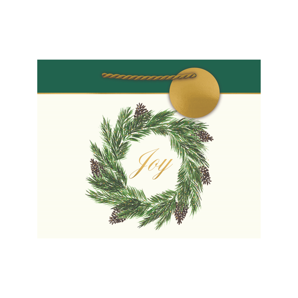 Medium Pine Botanical Inspiration Gift Bags Design Design Holiday Gift Wrap & Packaging - Holiday - Christmas - Gift Bags