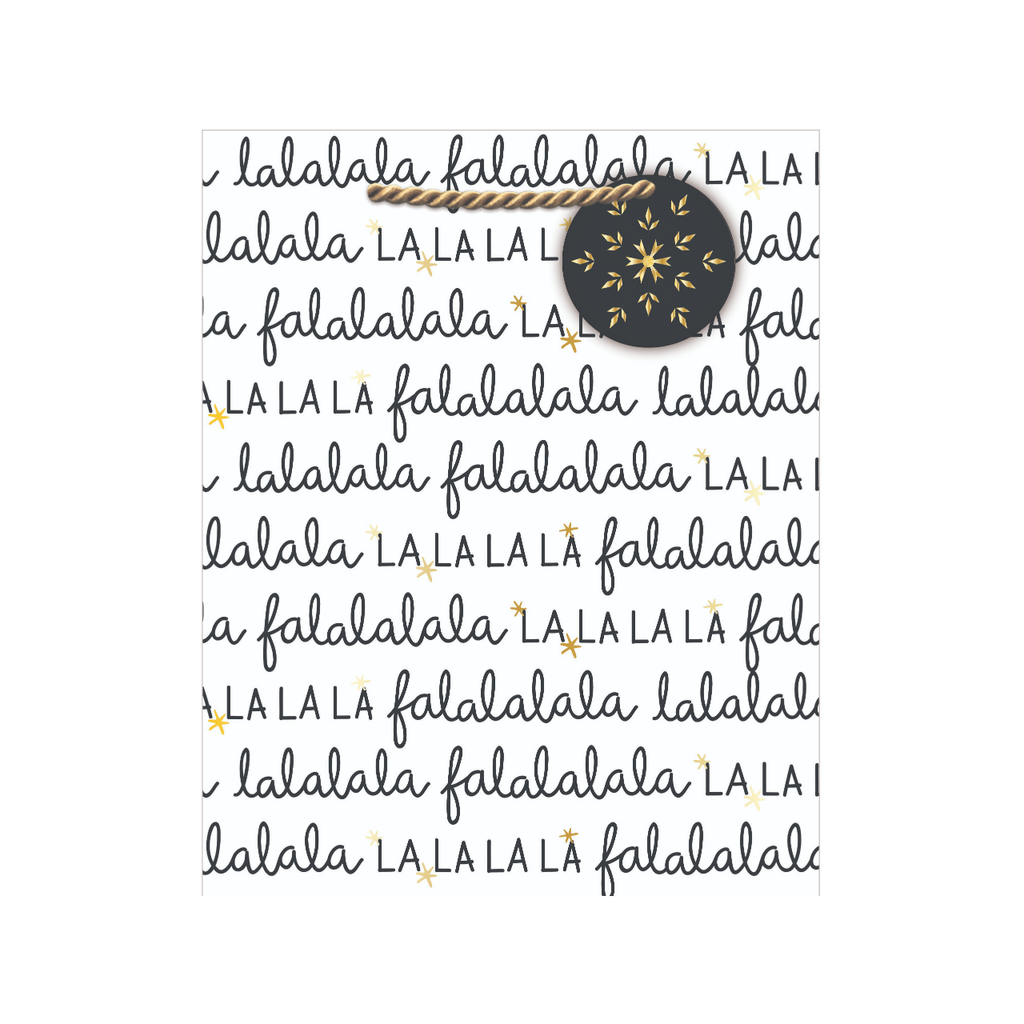 Medium Script Fa La La Gift Bags Design Design Holiday Gift Wrap & Packaging - Holiday - Christmas - Gift Bags