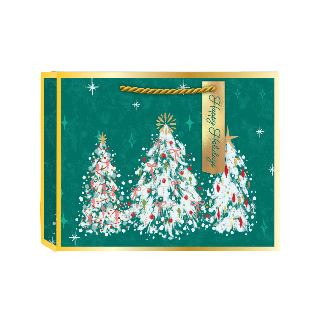 Medium Vintage Tree Gift Bag - Medium Design Design Holiday Gift Wrap & Packaging - Holiday - Christmas - Gift Bags
