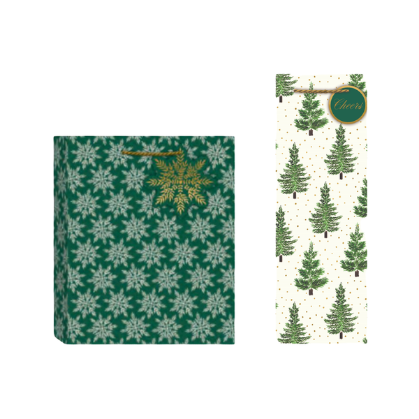 Pine Botanical Gift Bags Design Design Holiday Gift Wrap & Packaging - Holiday - Christmas - Gift Bags