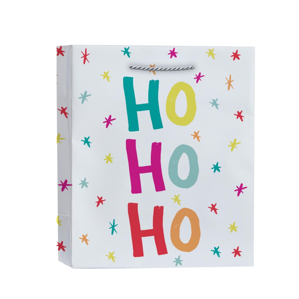 SMALL Bold Bright - Ho Ho Ho Holiday Gift Bags Design Design Holiday Gift Wrap & Packaging - Holiday - Christmas - Gift Bags