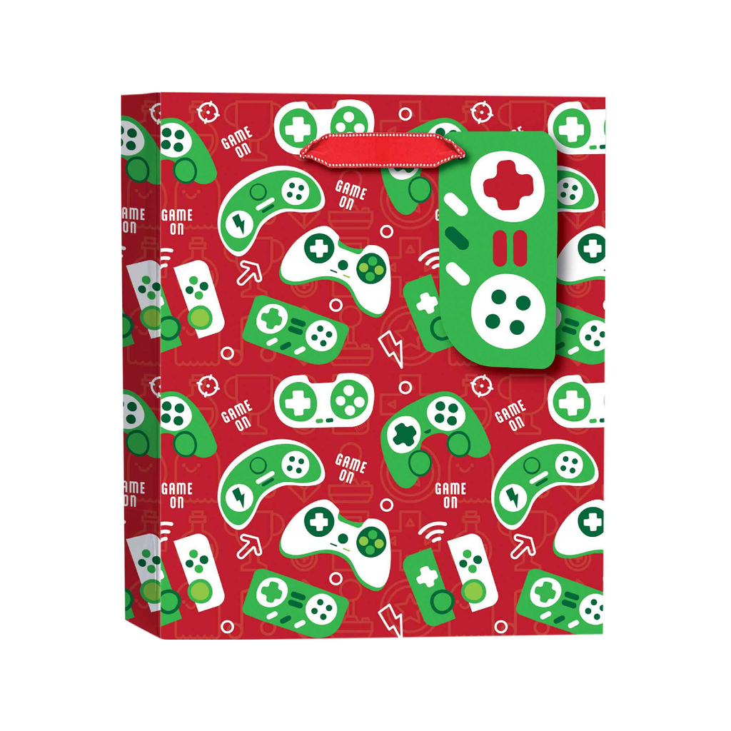 Small Game On Gift Bag - Large Design Design Holiday Gift Wrap & Packaging - Holiday - Christmas - Gift Bags