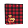 SMALL Oh What Fun Plaid Gift Bags Design Design Holiday Gift Wrap & Packaging - Holiday - Christmas - Gift Bags