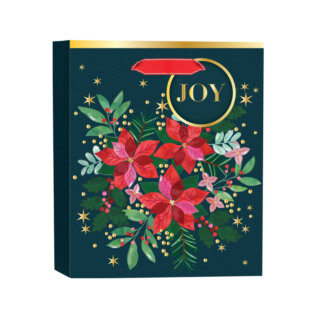 Small Poinsettia Gift Bag - Bottle Design Design Holiday Gift Wrap & Packaging - Holiday - Christmas - Gift Bags