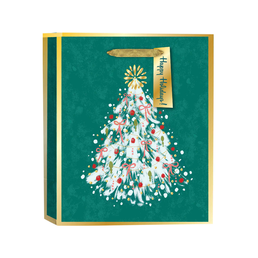 Small Vintage Tree Gift Bag - Medium Design Design Holiday Gift Wrap & Packaging - Holiday - Christmas - Gift Bags