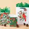 Snow Day Birds Gift Bag - Medium Design Design Holiday Gift Wrap & Packaging - Holiday - Christmas - Gift Bags