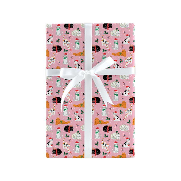 Mewy Kitten Christmas Holiday Jumbo Gift Wrap Roll Design Design Holiday Gift Wrap & Packaging - Holiday - Christmas - Gift Wrap