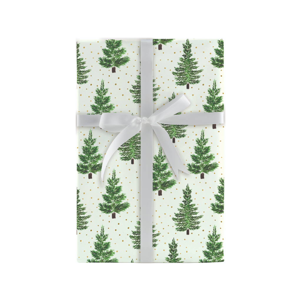 Pine Botanical Jumbo Gift Wrap Roll Design Design Holiday Gift Wrap & Packaging - Holiday - Christmas - Gift Wrap