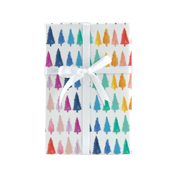 Rainbow Christmas-Trees Jumbo Gift Wrap Roll Design Design Holiday Gift Wrap & Packaging - Holiday - Christmas - Gift Wrap