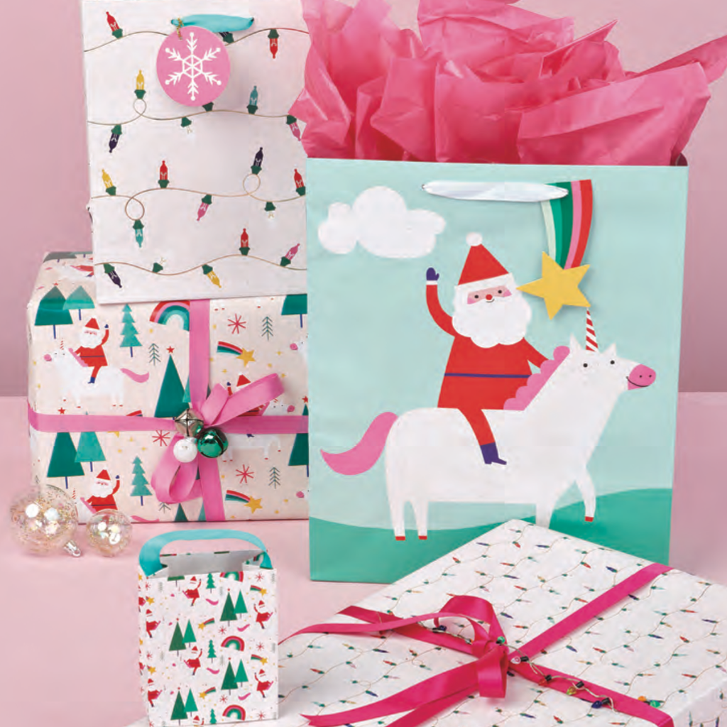 Rainbow Unicorn Holiday Gift Wrap Design Design Holiday Gift Wrap & Packaging - Holiday - Christmas - Gift Wrap