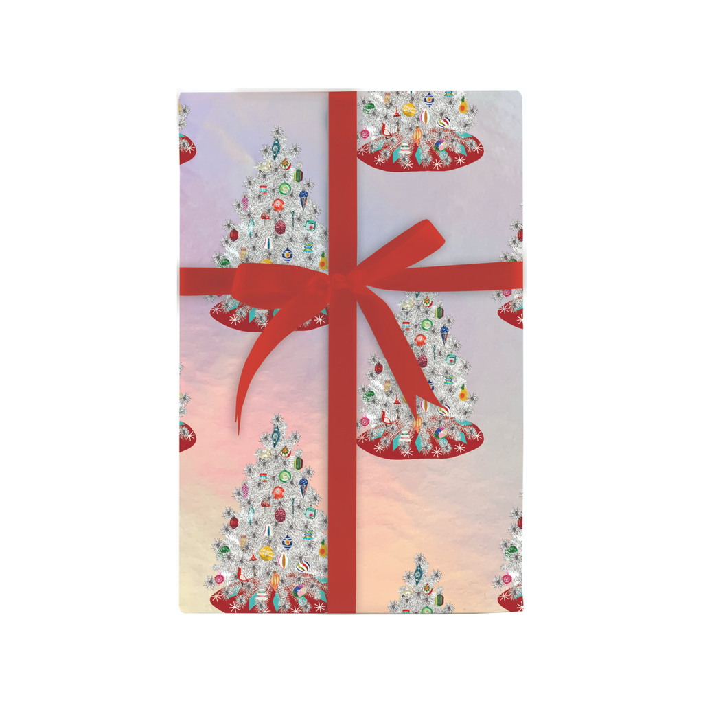 Retro Festive-Silver Trees Jumbo Roll
Wrap Design Design Holiday Gift Wrap & Packaging - Holiday - Christmas - Gift Wrap