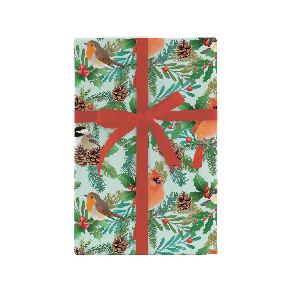 Snow Day Birds Gift Wrap Roll Design Design Holiday Gift Wrap & Packaging - Holiday - Christmas - Gift Wrap