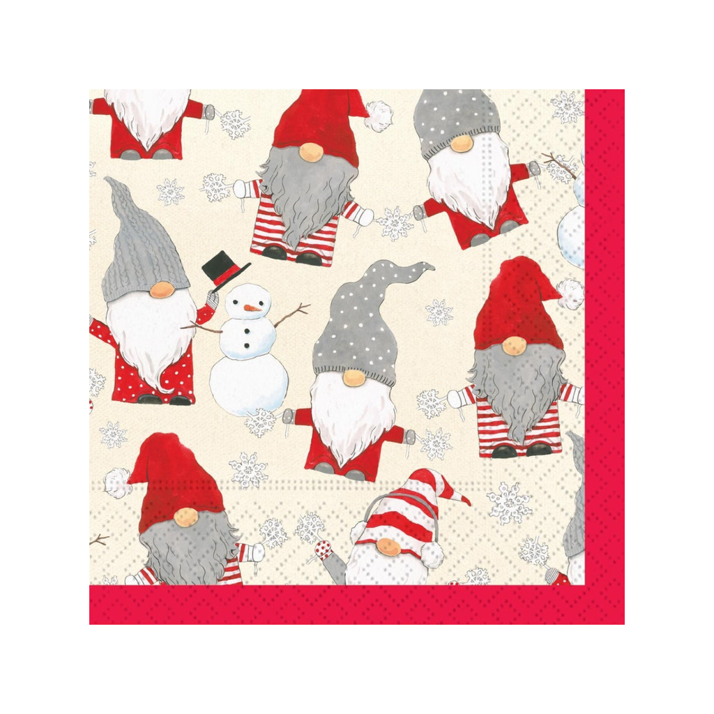 Winter Gnomes Holiday Beverage Napkins Design Design Holiday Holiday - Home - Barware - Cocktail Napkins