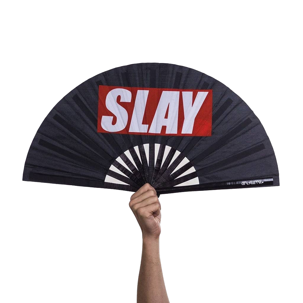 Slay Hand Fan Dirt Squirrel Apparel Apparel & Accessories - Decorative Fans