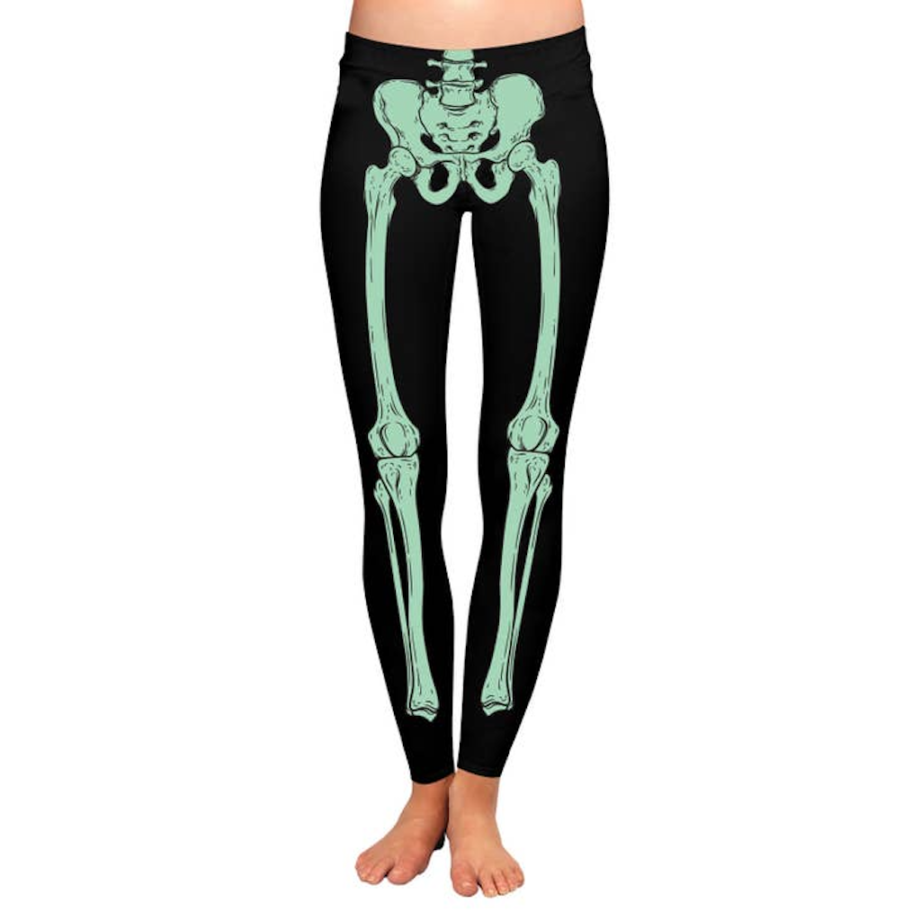 Funny Bones Bad To the Bone Glow Leggings