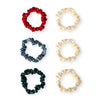Pretty Festive Satin Scrunchies - Assorted Set of 6 DM Merchandising Apparel & Accessories - Hair Accessories