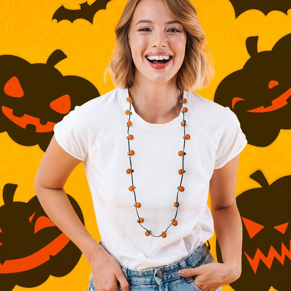 Losta Light Pumpkin Necklace with 20 Lights DM Merchandising Apparel & Accessories