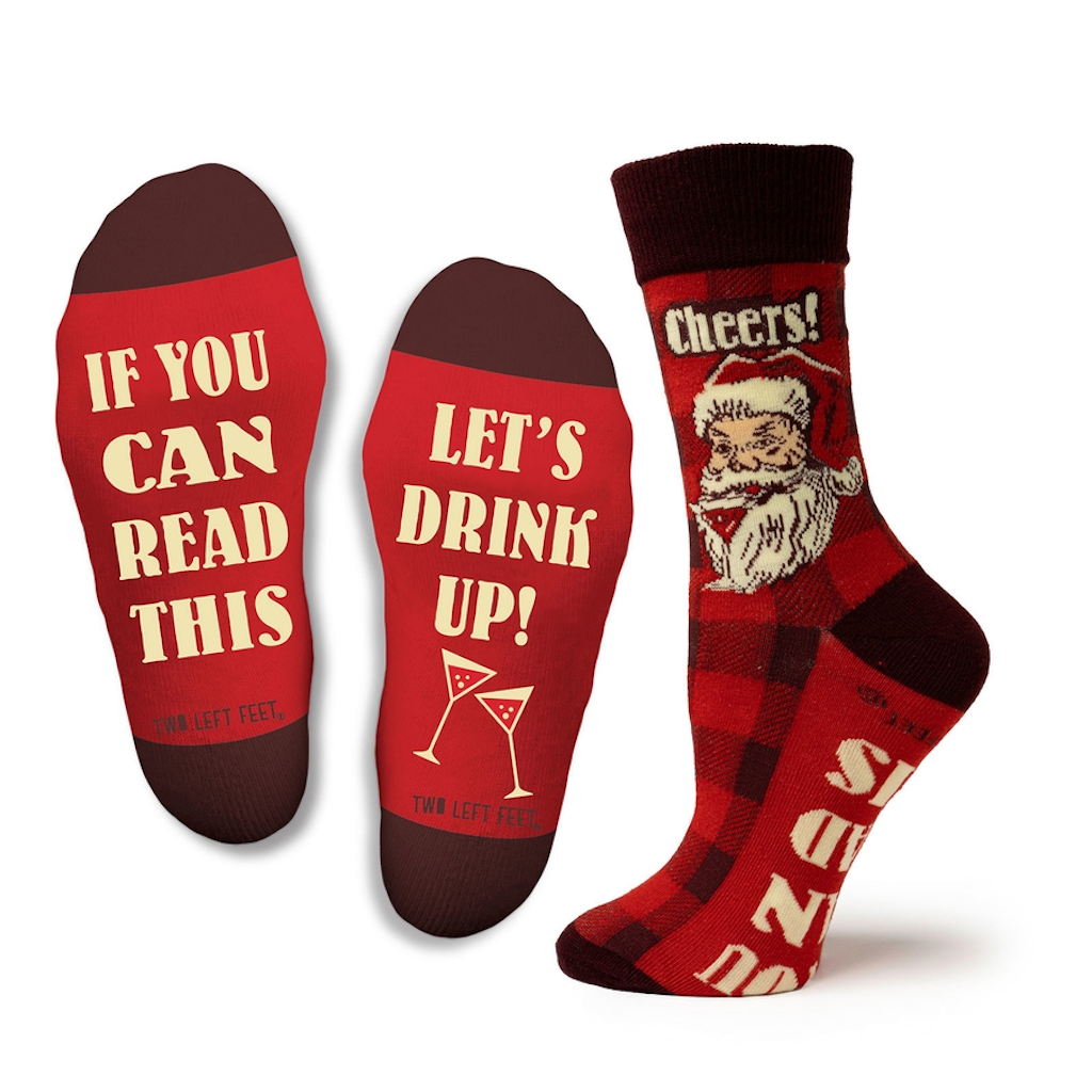 Let's Drink Up / Big Christmas "Read This" Socks - Adult DM Merchandising Apparel & Accessories - Socks - Adult - Unisex