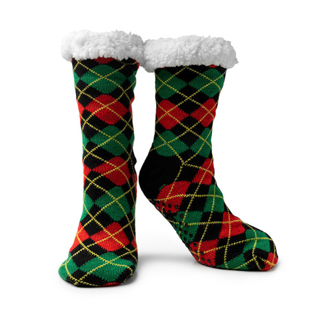 Sweater Weather Mistletoes Slipper Socks - Womens DM Merchandising Apparel & Accessories - Socks - Slippers - Adult - Womens