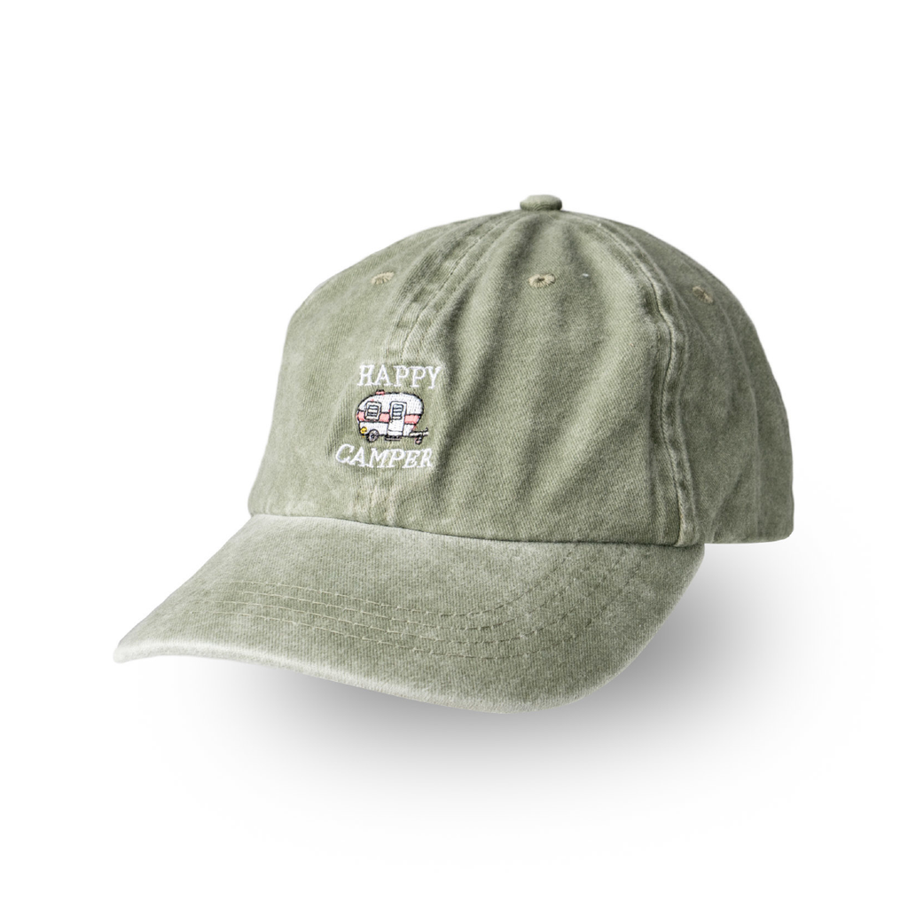 Happy Camper Classic Baseball Hat - Adult DM Merchandising Apparel & Accessories - Summer - Adult - Hats