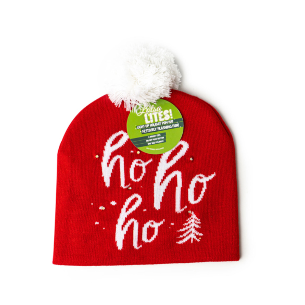 Lotsa lites! Light-up Holiday Pom Hat DM Merchandising Apparel & Accessories - Winter - Adult - Hats