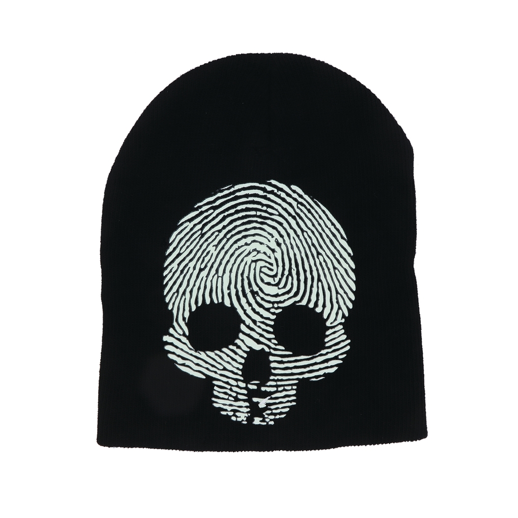 Skull Print Funny Bones Ghoulish Glow Hats - Adult DM Merchandising Apparel & Accessories - Winter - Adult - Hats