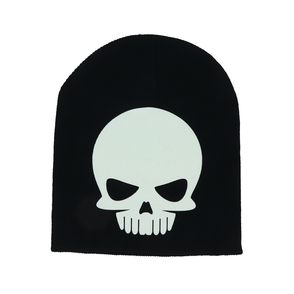 Skull Solid Funny Bones Ghoulish Glow Hats - Adult DM Merchandising Apparel & Accessories - Winter - Adult - Hats