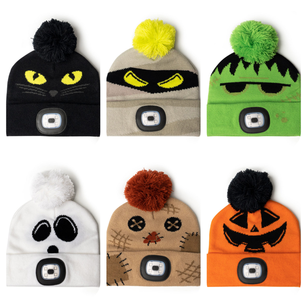 Night Scope&trade; Halloween Rechargeable LED Pom Hat - Kids DM Merchandising Apparel & Accessories - Winter - Kids - Hats