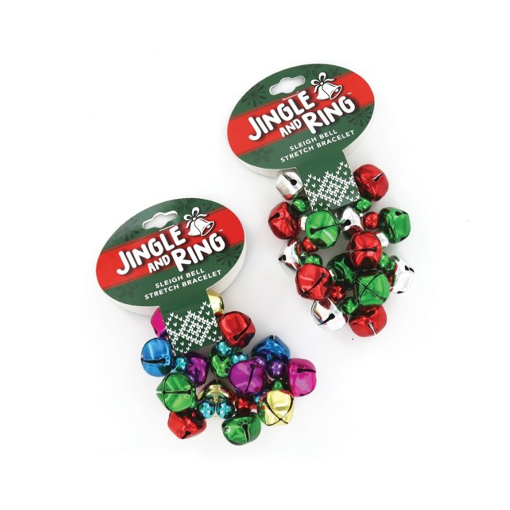 Jingle And Ring Sleigh Bell Stretch Bracelet DM Merchandising Holiday