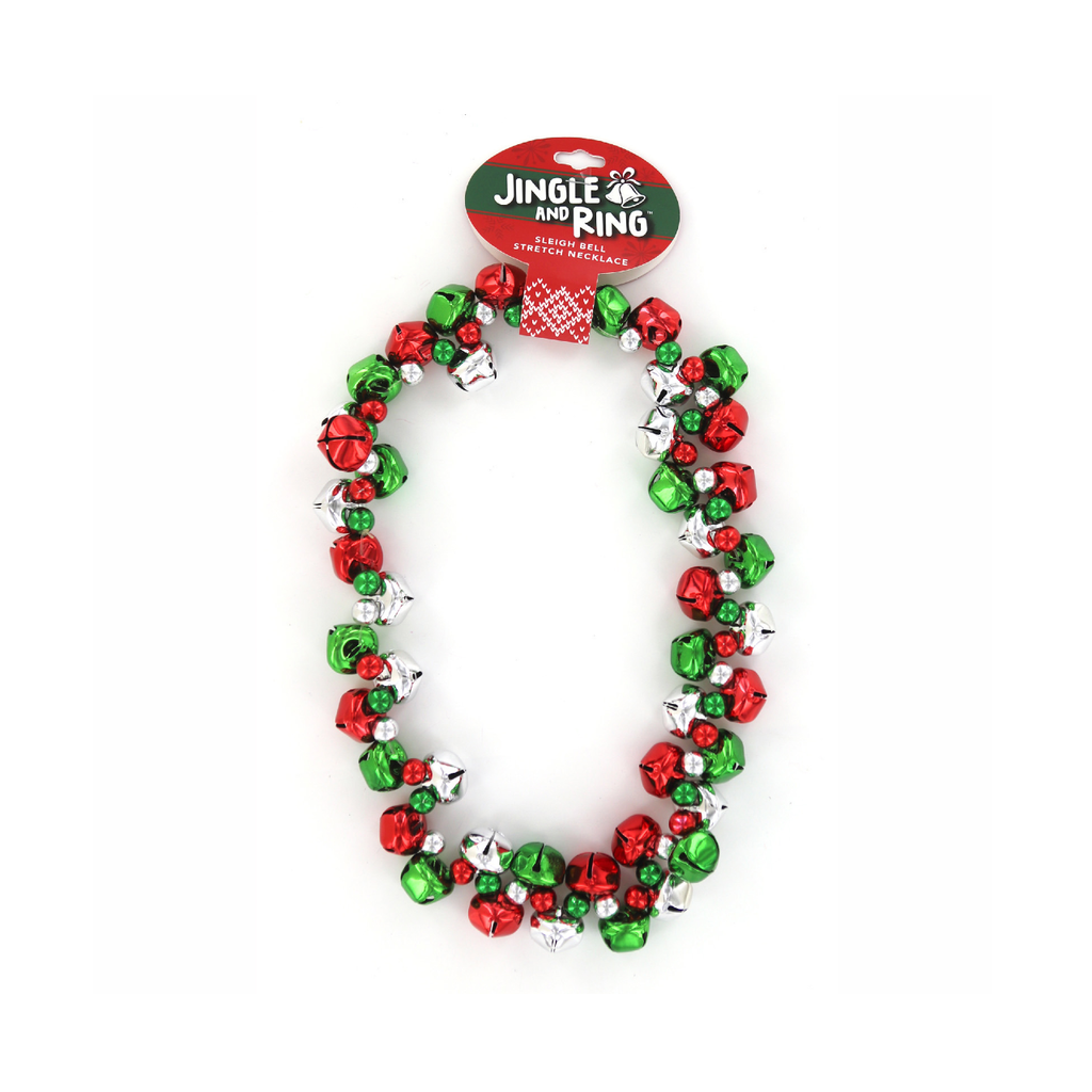 Jingle And Ring Sleigh Bell Stretch Necklace DM Merchandising Holiday