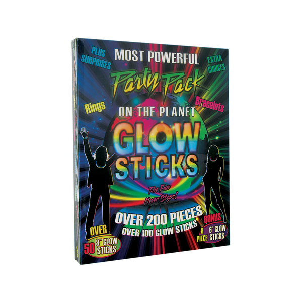 Most Powerful Glow Sticks 200+ Piece Party Pack DM Merchandising Toys & Games