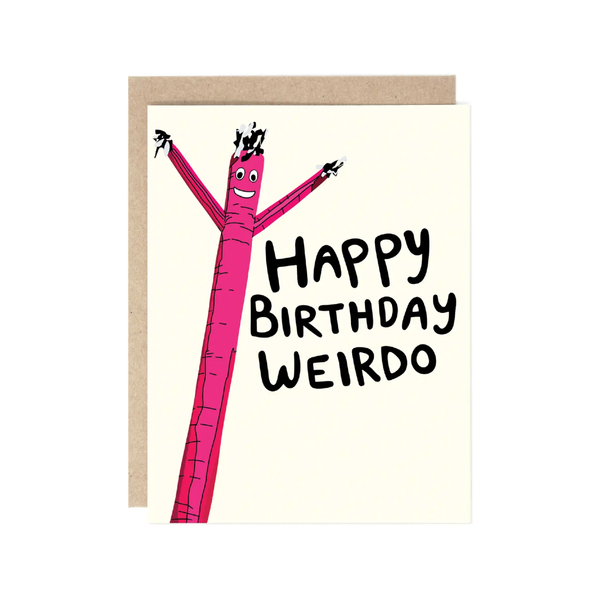 Air Dancer Weirdo Birthday Card Drawn Goods Cards - Birthday