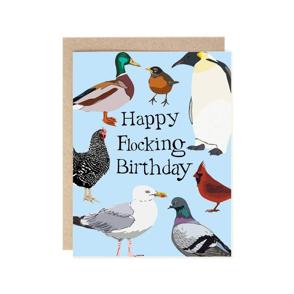 Happy Flocking Birthday Birthday Card Drawn Goods Cards - Birthday