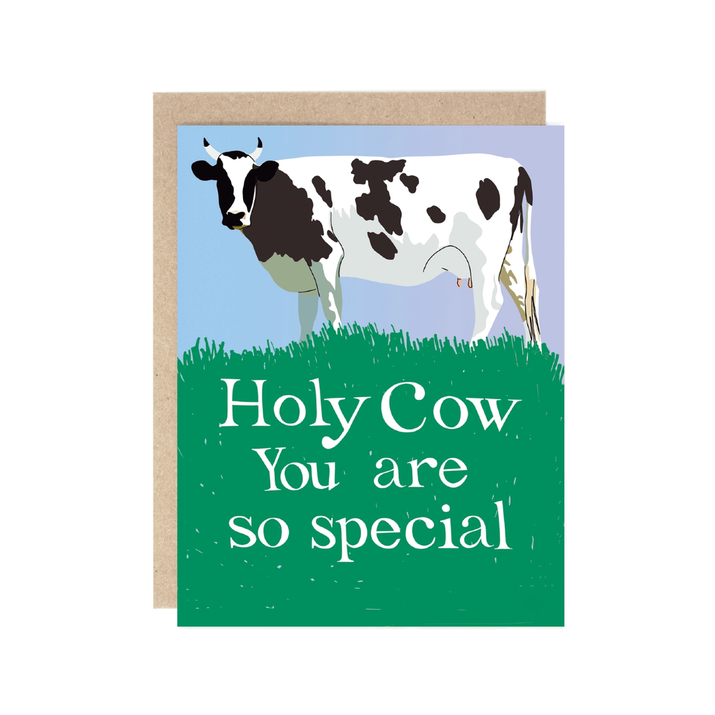 Holy Cow You Are So Special Pun Love Card Drawn Goods Cards - Love