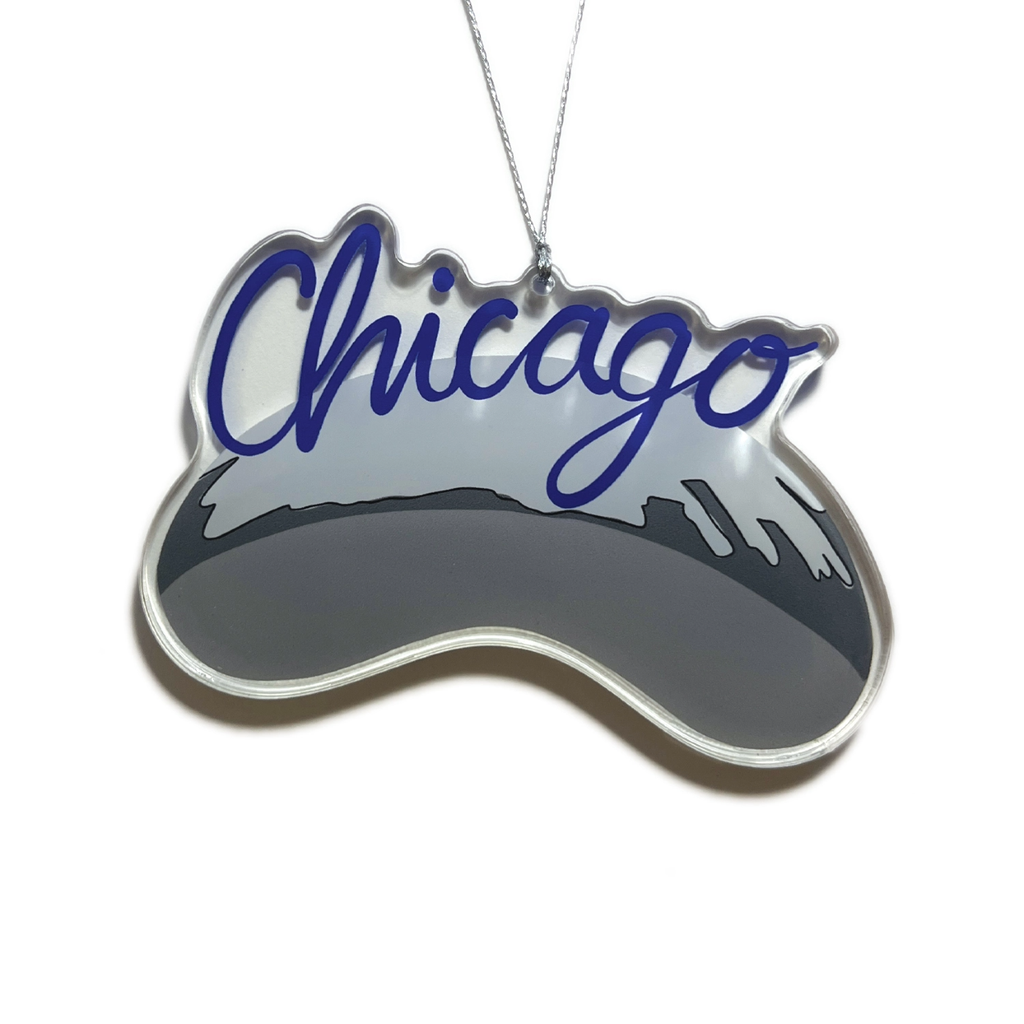 Chicago Bean Ornament Drawn Goods Holiday - Ornaments