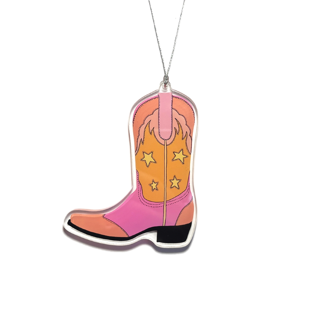 Cowgirl Boot Ornament Drawn Goods Holiday - Ornaments