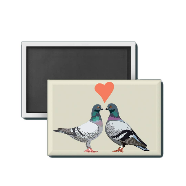 Lovebird Pigeon Fridge Magnet Drawn Goods Home - Magnets