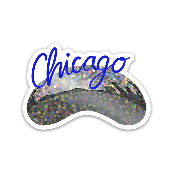 Chicago Bean Sparkle Sticker Drawn Goods Impulse - Decorative Stickers
