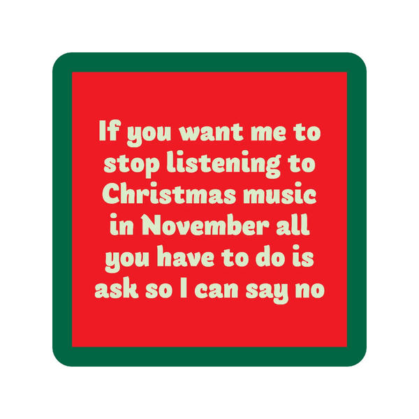 Christmas Music Coaster Drinks On Me Home - Barware - Coasters