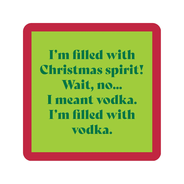 Christmas Spirit Coaster Drinks On Me Home - Barware - Coasters