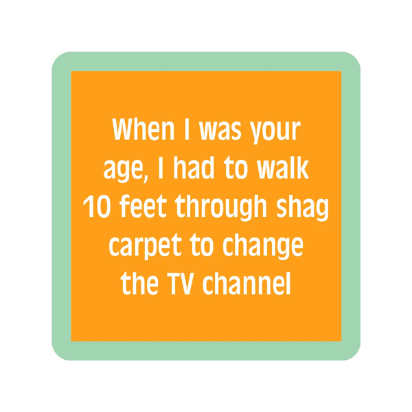 Shag Carpet Coaster Drinks On Me Home - Barware - Coasters