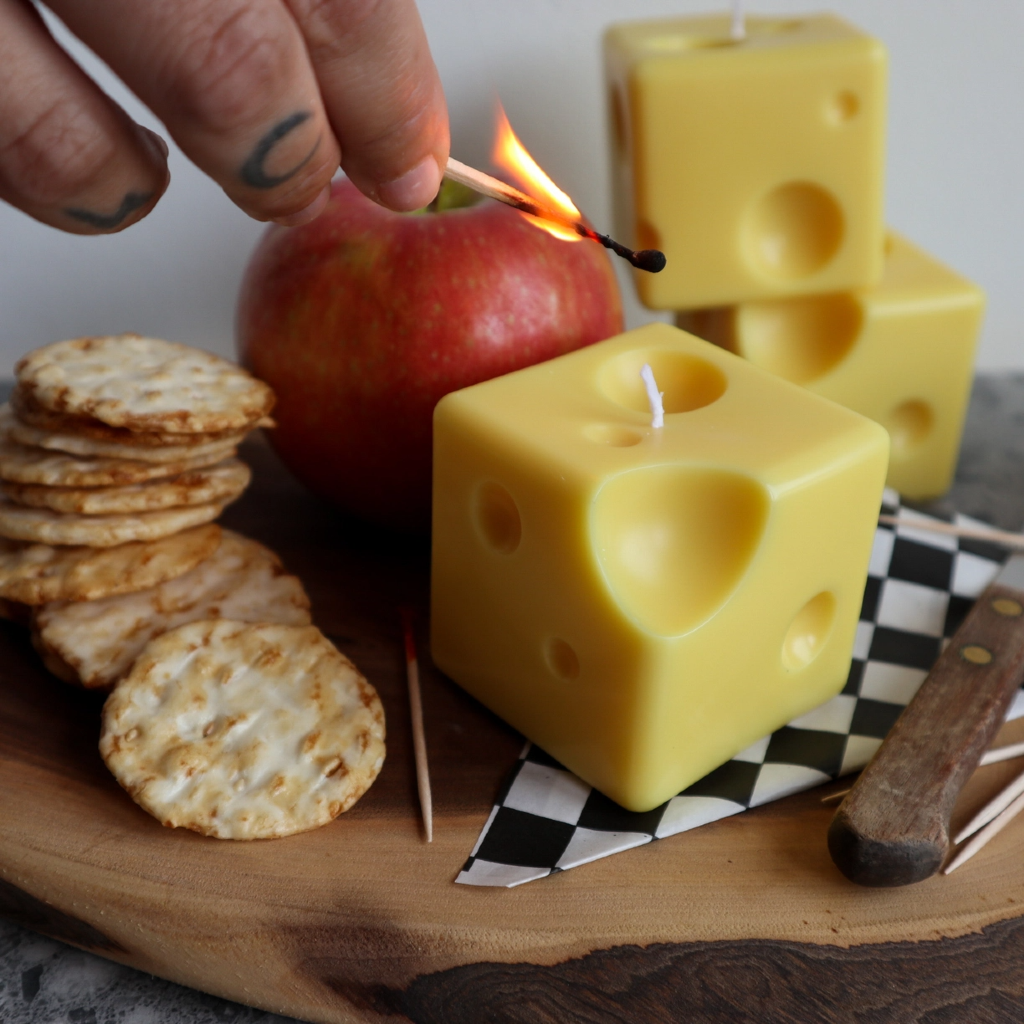 Swiss Cheese Square Shaped Candle Drop Dead Candles Home - Candles - Novelty