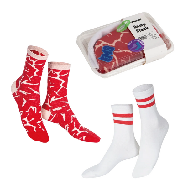 Rump Steak Crew Socks Sets - Unisex Eat My Socks Apparel & Accessories - Socks - Adult - Unisex