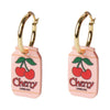 Cherry Soda Hoop Earrings Eat My Socks Jewelry - Earrings