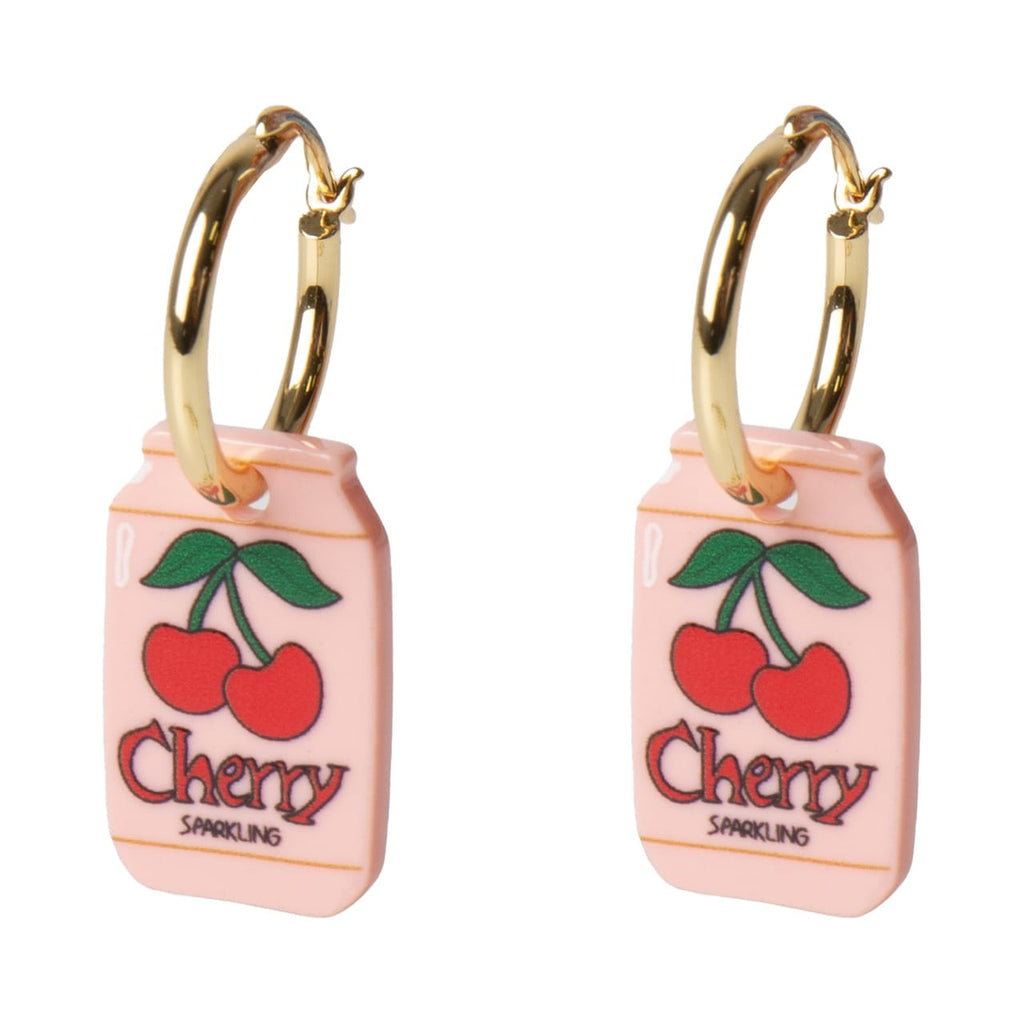Cherry Soda Hoop Earrings Eat My Socks Jewelry - Earrings