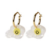 Fried Egg Hoop Earrings Eat My Socks Jewelry - Earrings