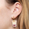 Instant Ramen Hoop Earrings Eat My Socks Jewelry - Earrings