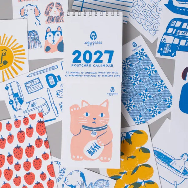 2027 Illustrated Postcard Tear Off Calendar Egg Press Books - Calendars, Organizers & Planners
