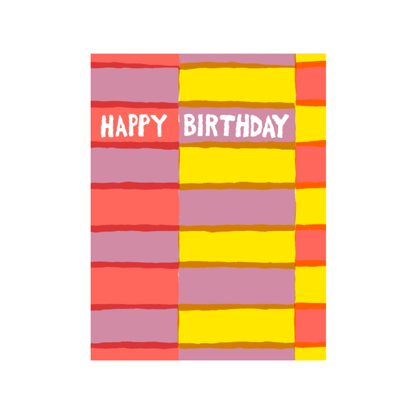 Fruit Stripe Birthday Card Egg Press Cards - Birthday