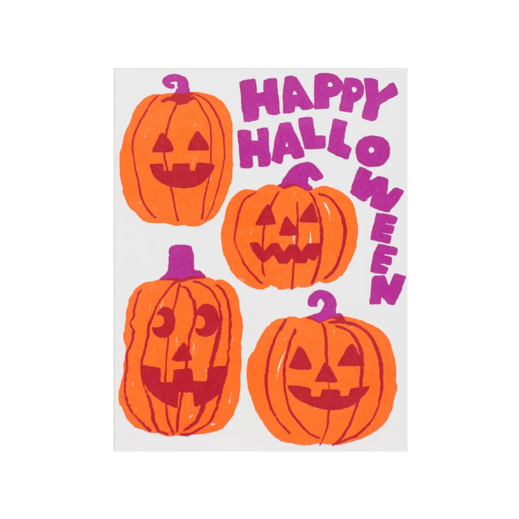 Pumpkins Halloween Card Egg Press Cards - Holiday - Halloween